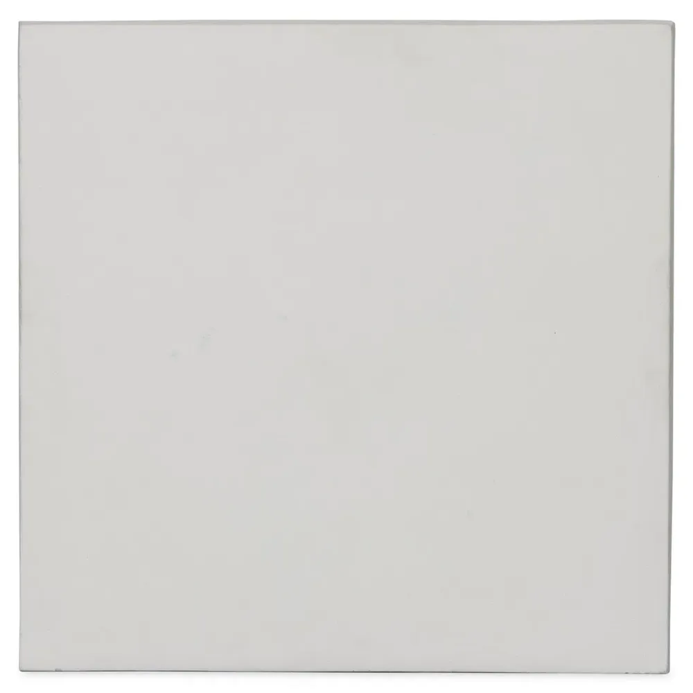 Hanne Square Outdoor End Table - White, Aluminum