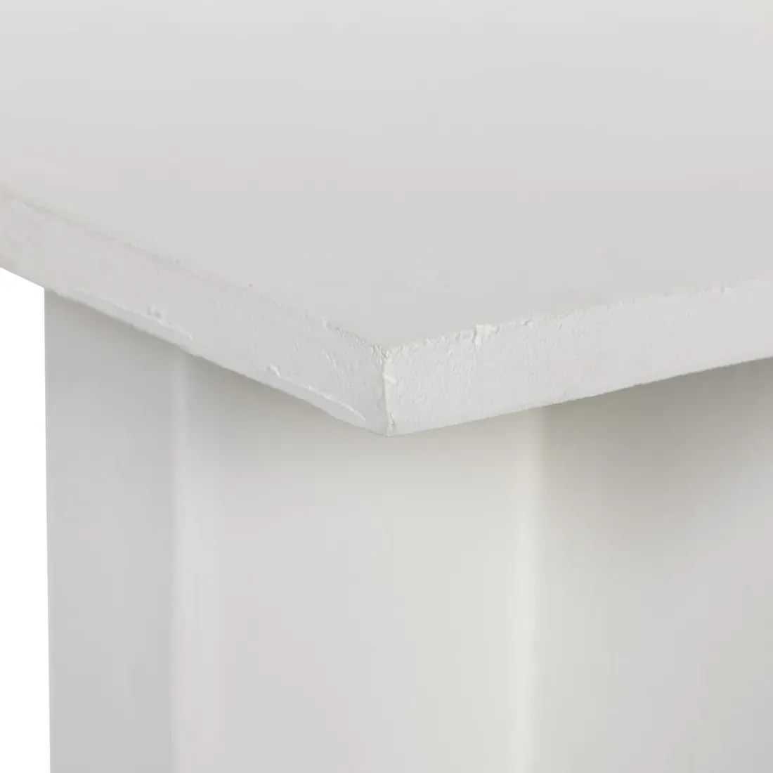 Hanne Square Outdoor End Table - White, Aluminum