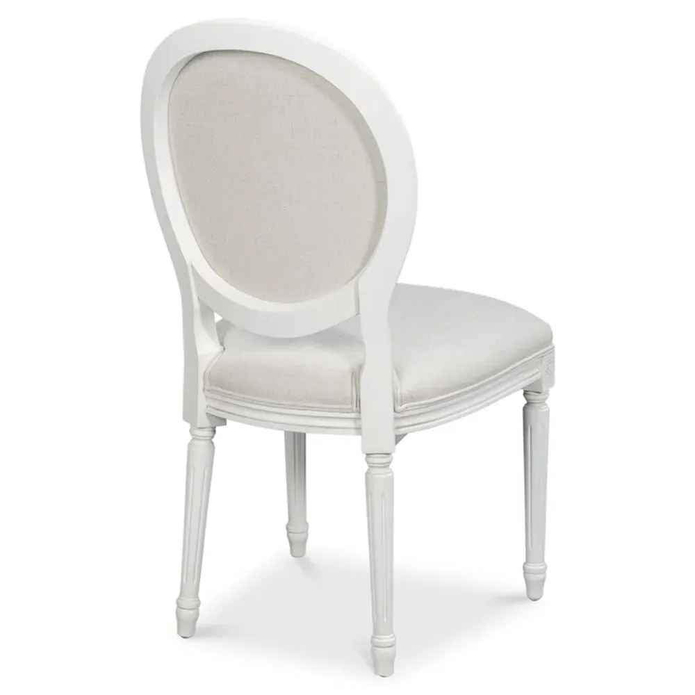 Hara French Dining Chair - Cream, Walnut