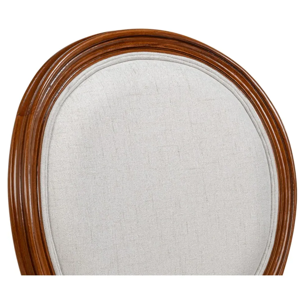 Hara French Dining Chair - Cream, Walnut