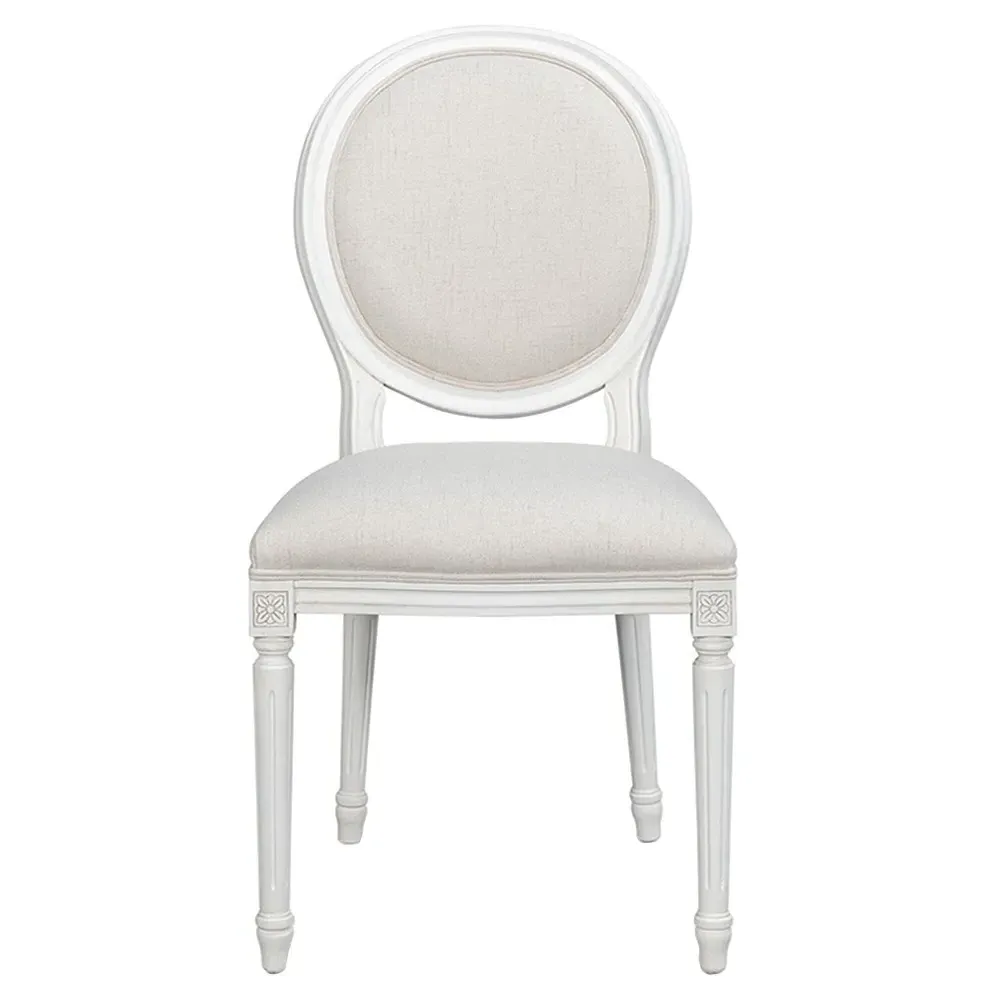 Hara French Dining Chair - Cream, Walnut image