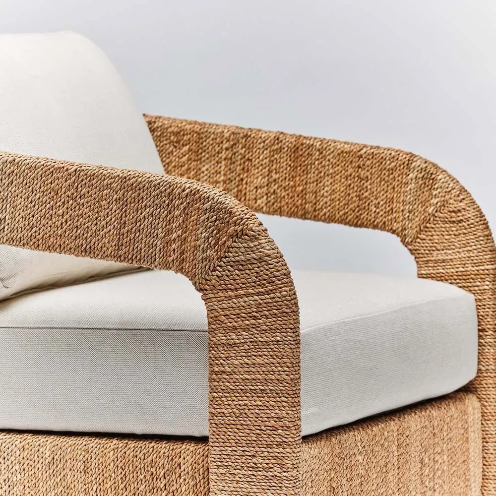 Harbour Swivel Chair - Off White, Linen