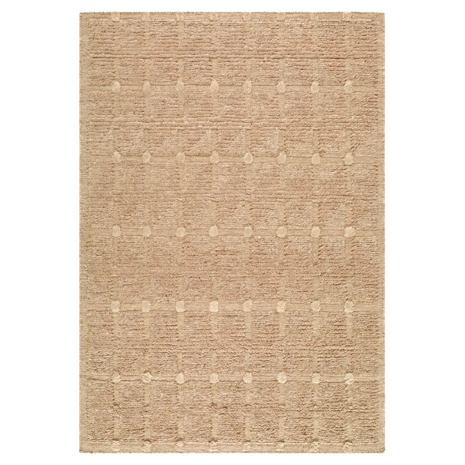 Harlene Textured Solid Rug - Brown, Wool