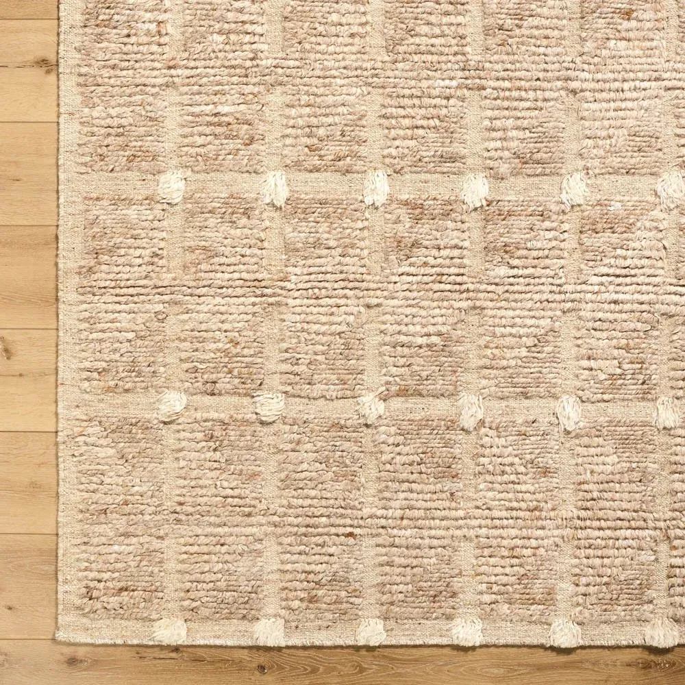 Harlene Textured Solid Rug - Brown, Wool