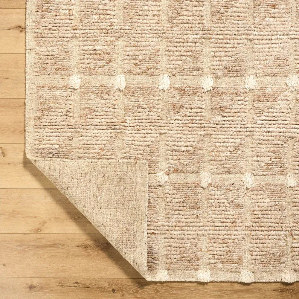 Harlene Textured Solid Rug Sample - Brown, Wool