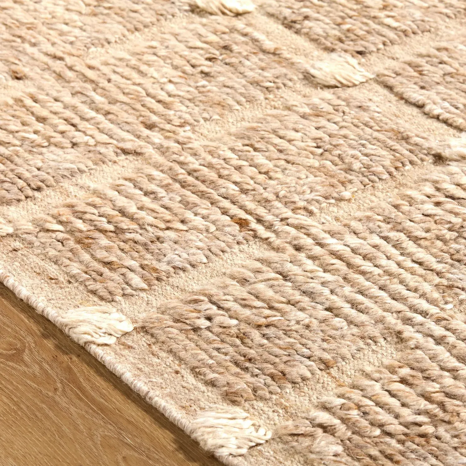 Harlene Textured Solid Rug Sample - Brown, Wool