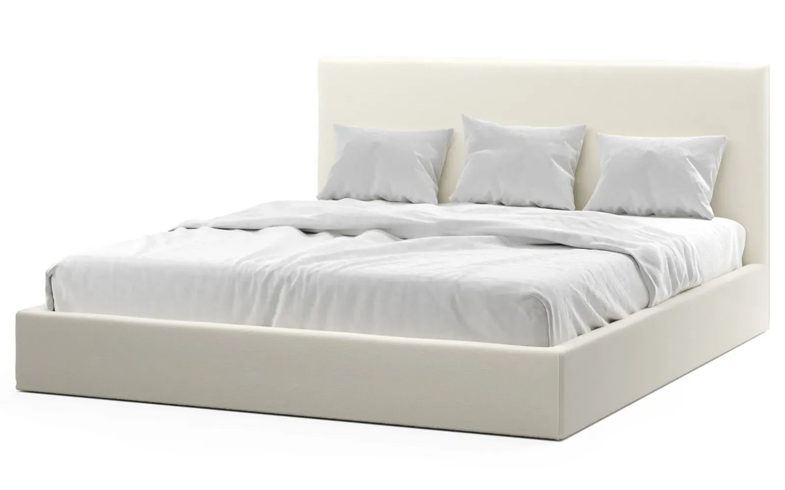 Harley Cal King Size Bed Frame - Marshmallow