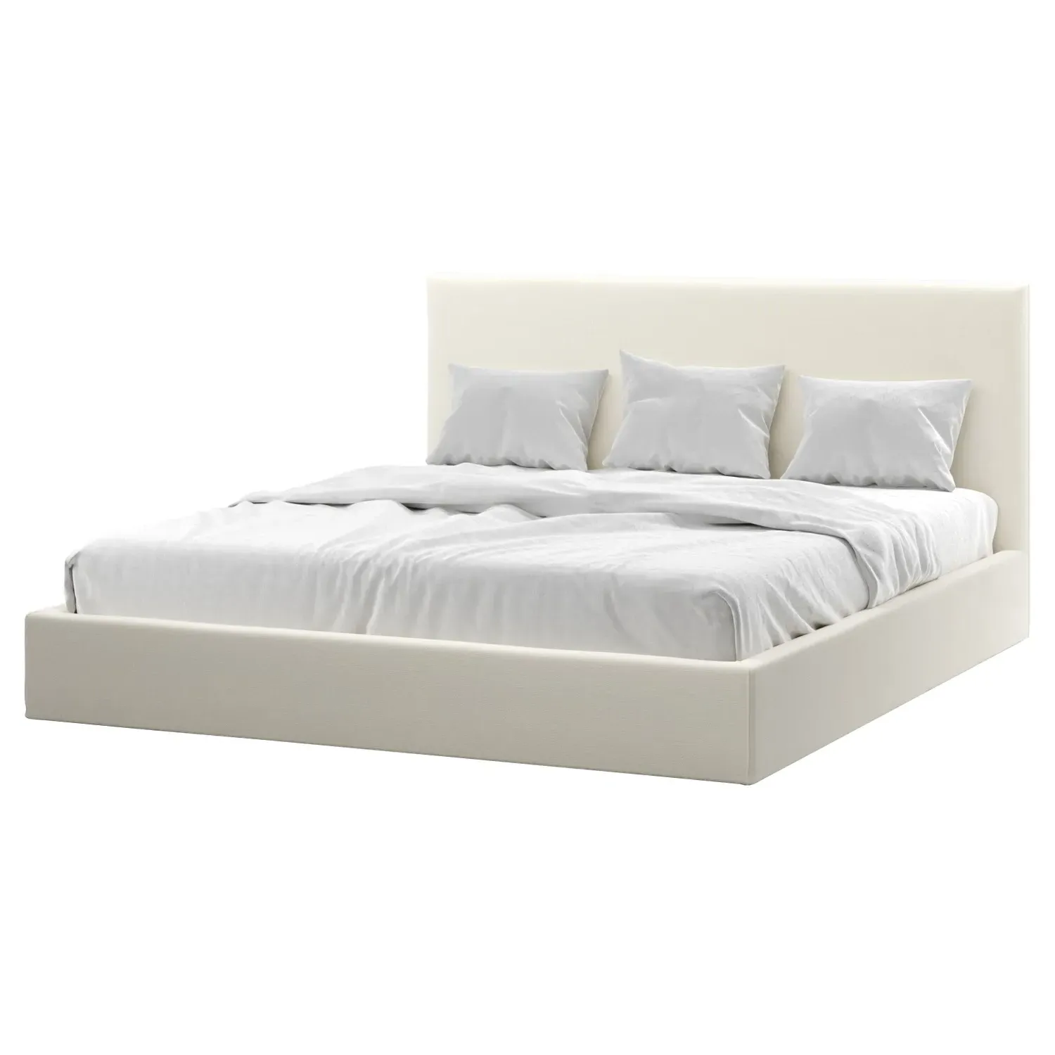 Harley Cal King Size Bed Frame - Marshmallow
