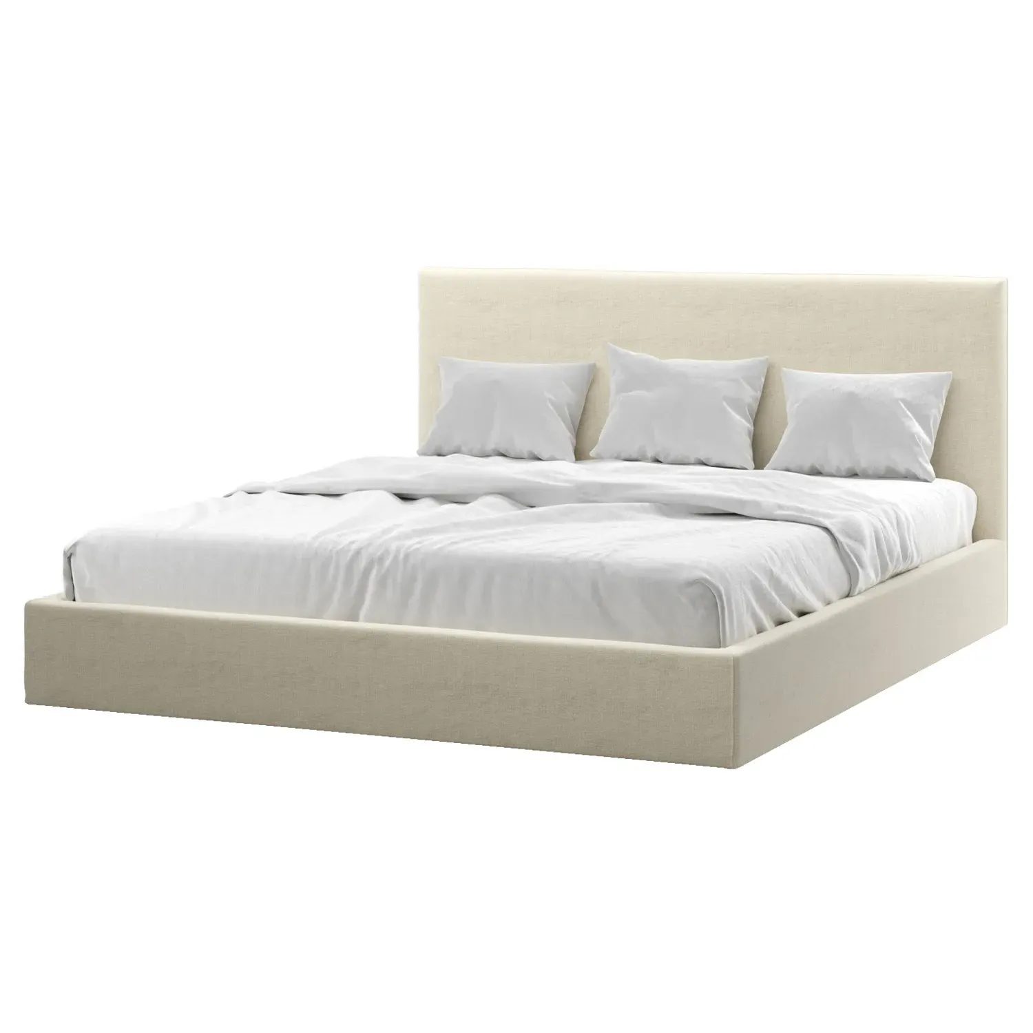 Harley Cal King Size Bed Frame - Sea Salt