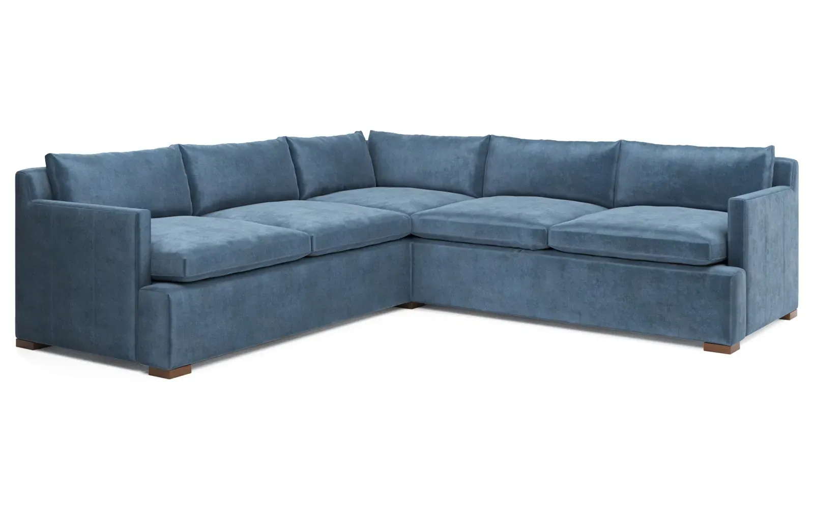 Harley Corner Sectional - Blue Dusk, Velvet