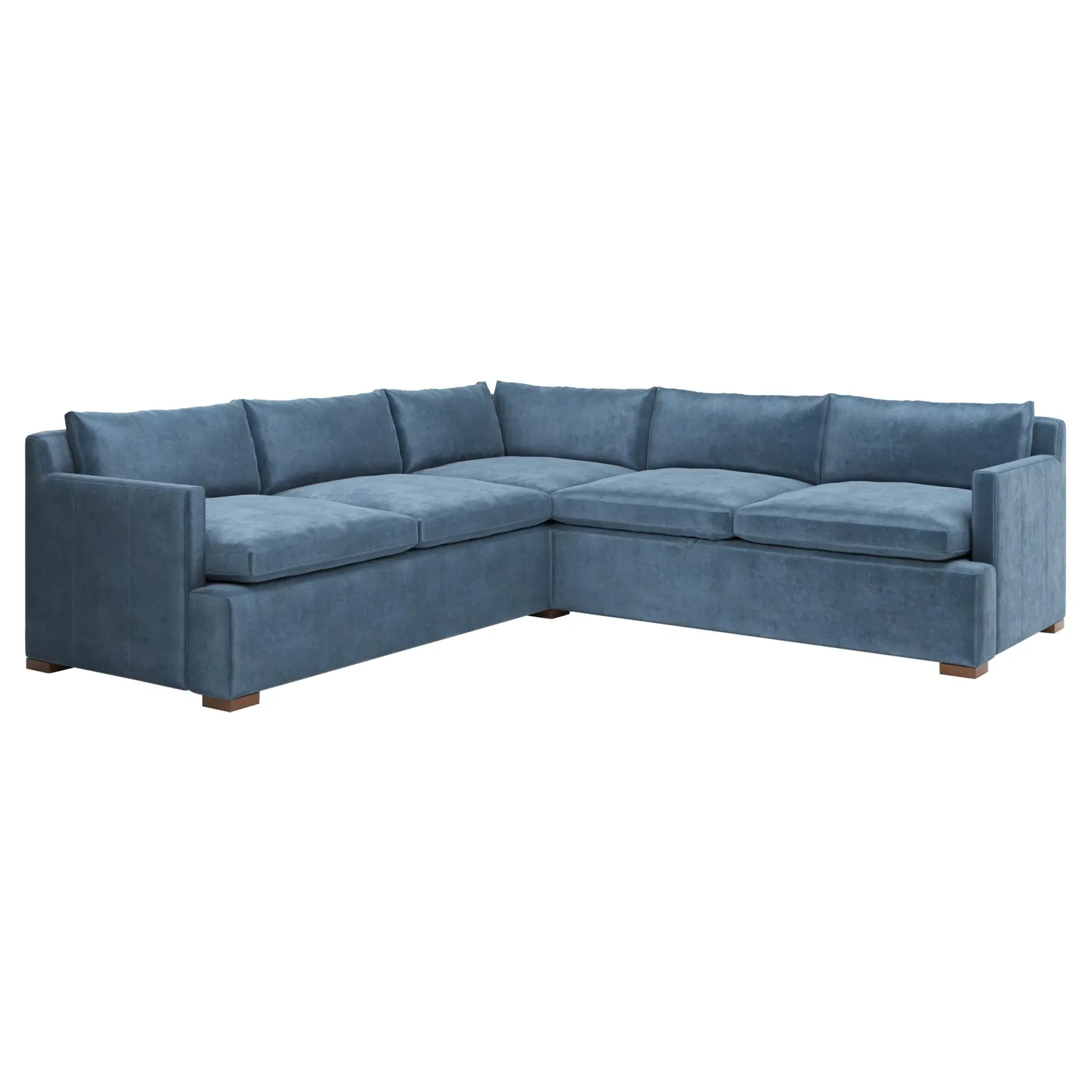 Harley Corner Sectional - Blue Dusk, Velvet