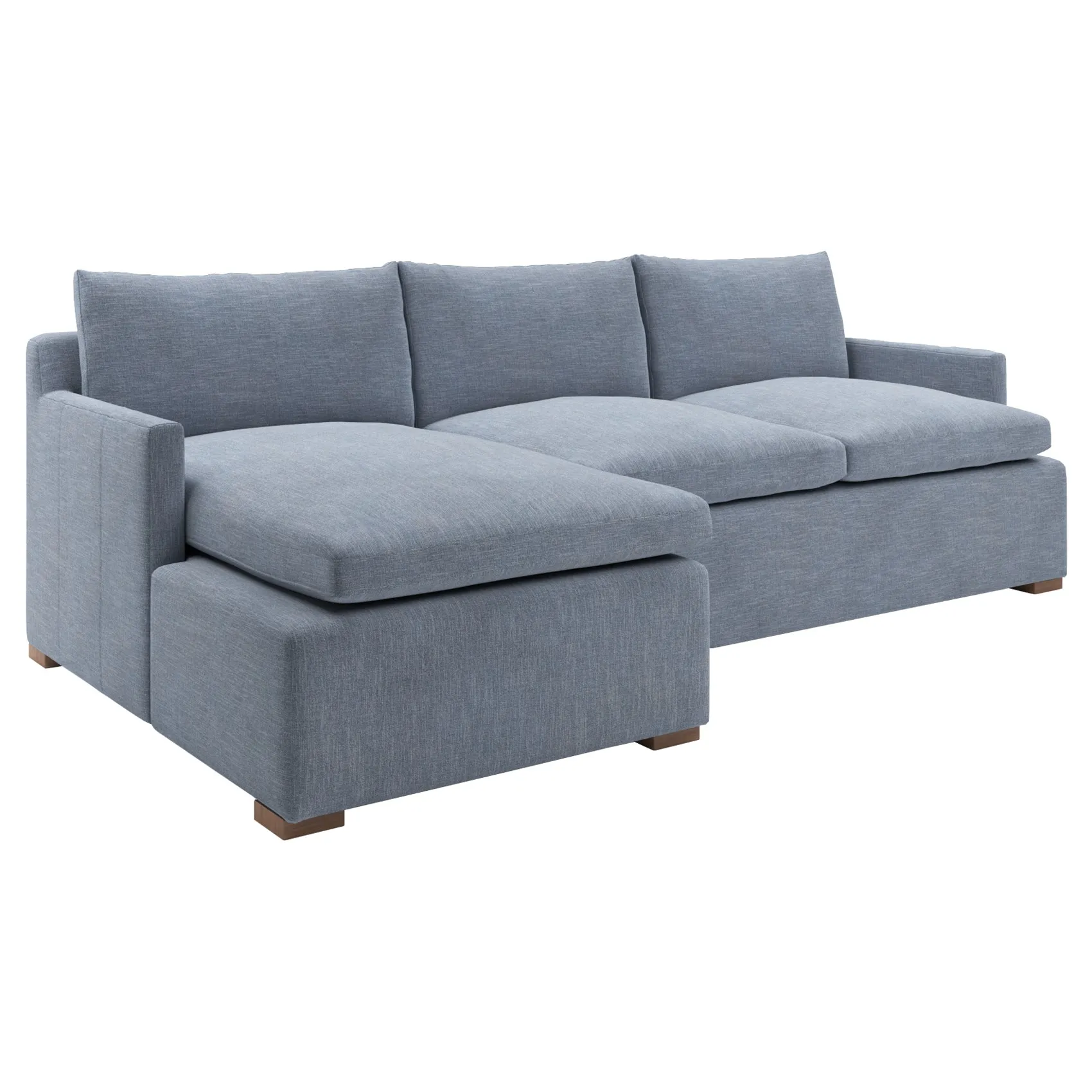Harley Left Chaise Sectional - Nantucket Blue