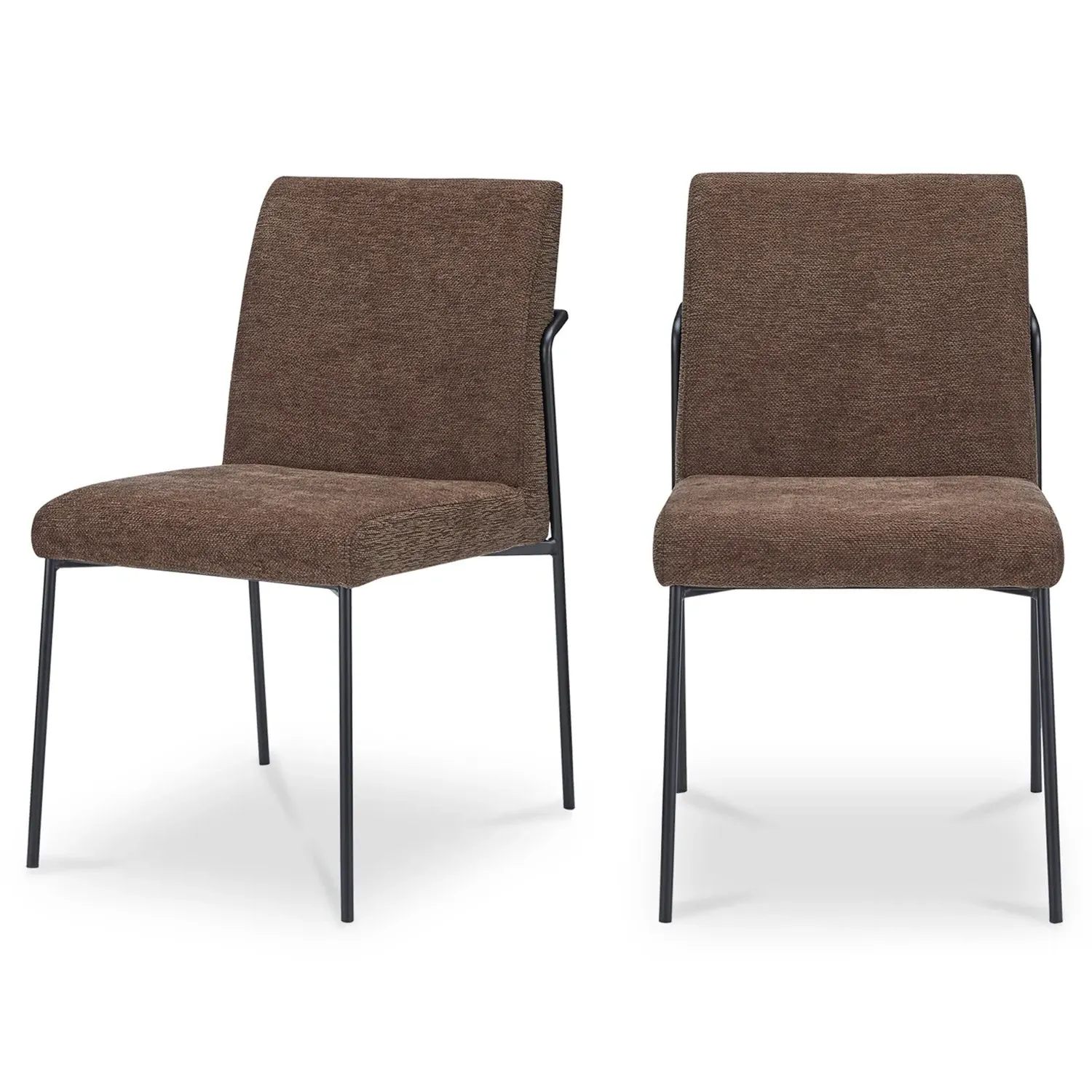 Harley Metal Dining Chair Set of 2 - Brown