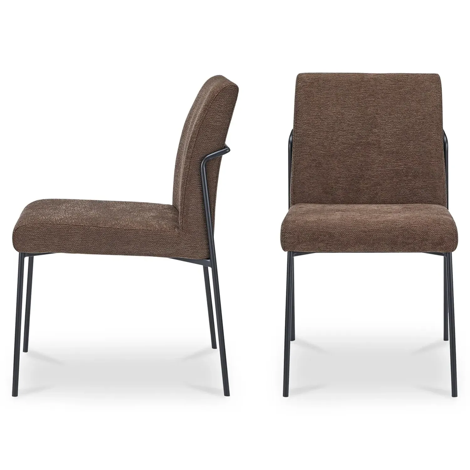 Harley Metal Dining Chair Set of 2 - Brown