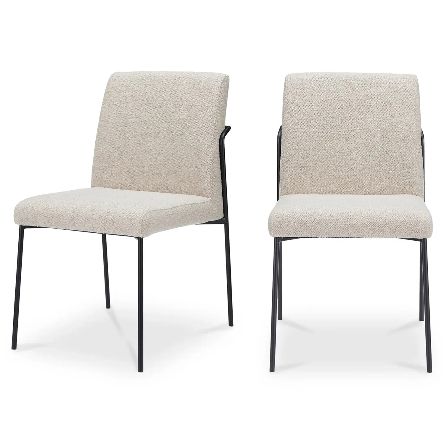 Harley Metal Dining Chair Set of 2 - Cream