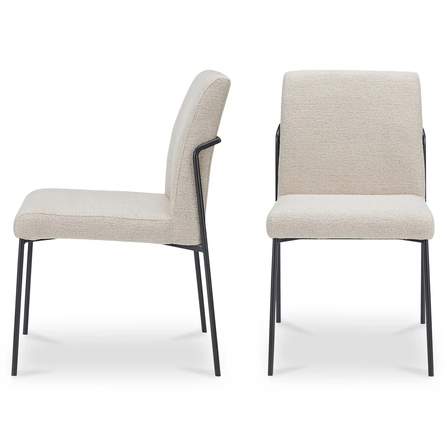 Harley Metal Dining Chair Set of 2 - Cream