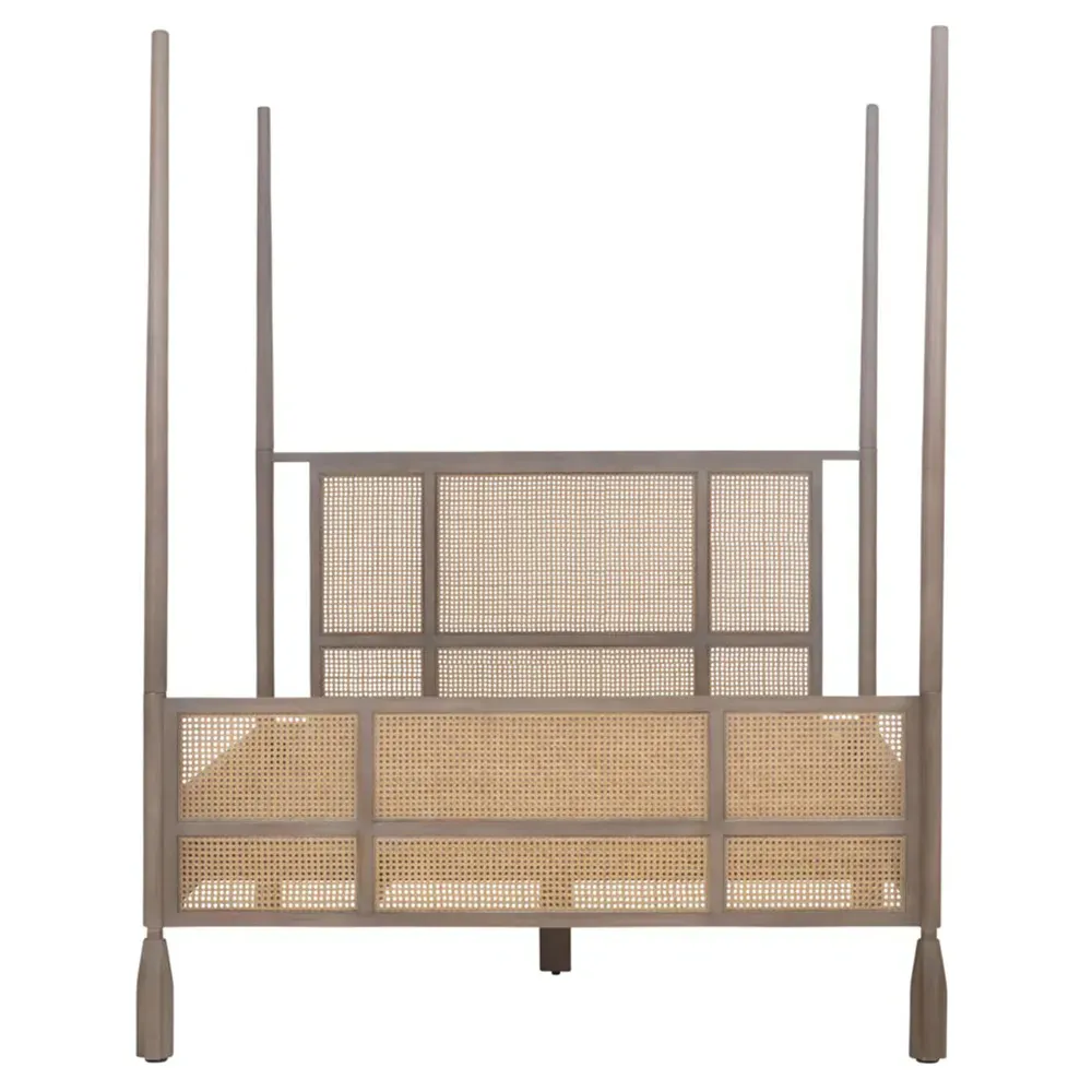 Harley Queen Size 4 Poster Bed - Brown, Mindi Wood