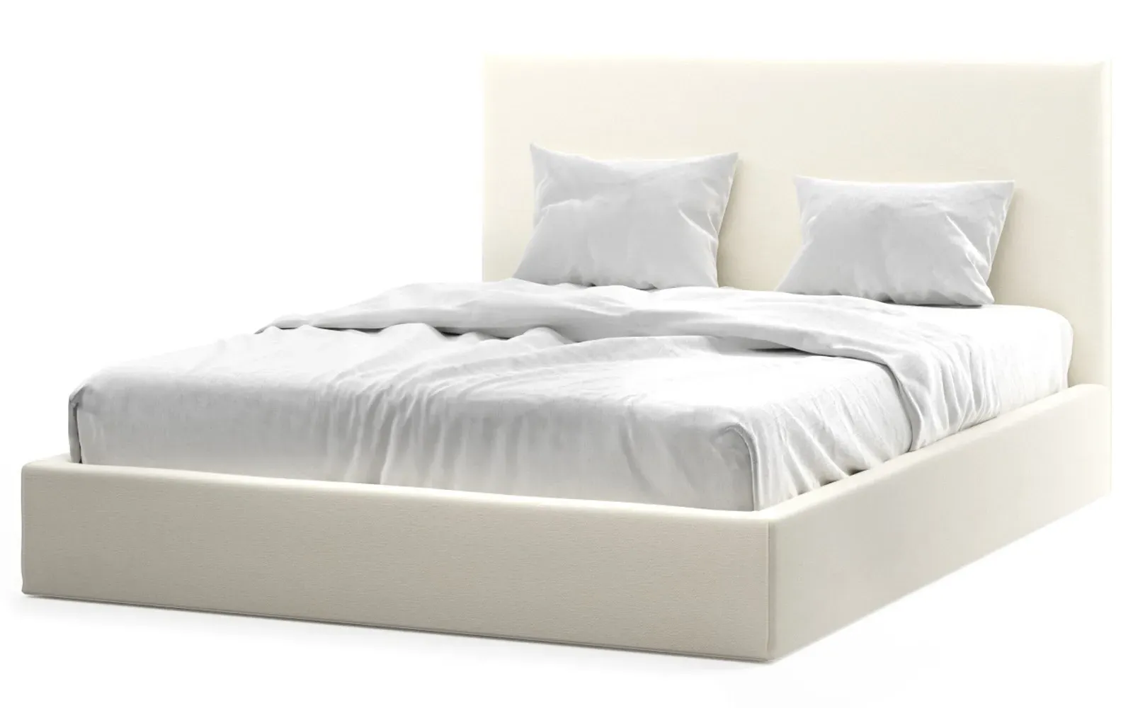 Harley Queen Size Bed Frame - Marshmallow