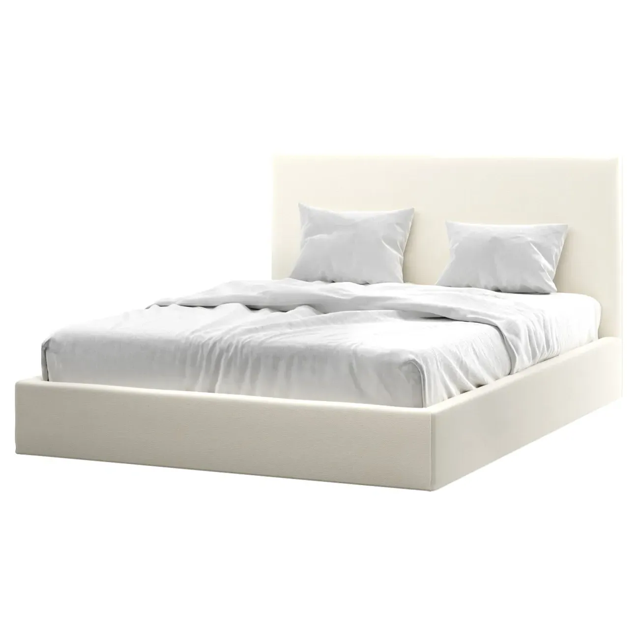 Harley Queen Size Bed Frame - Marshmallow