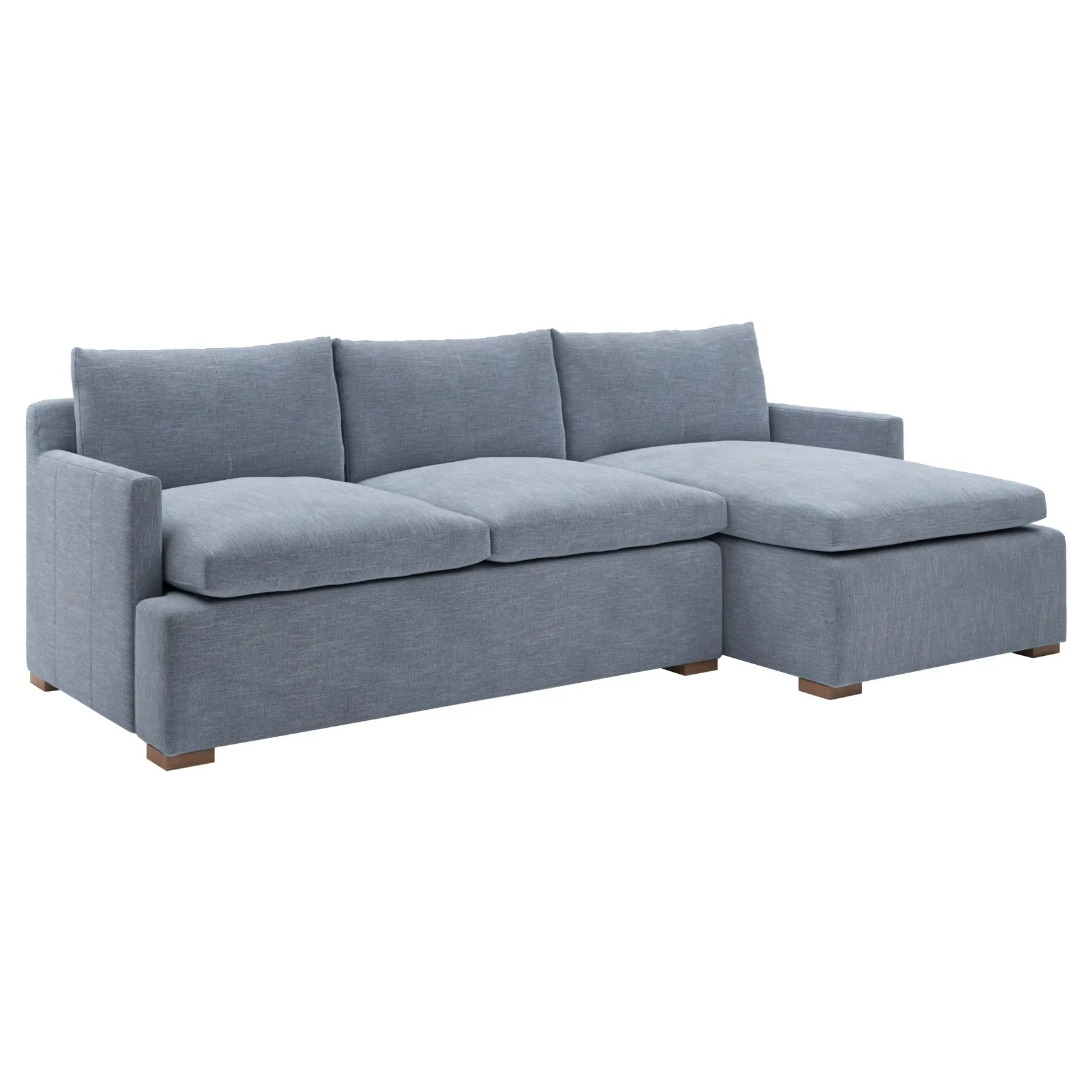 Harley Right Chaise Sectional - Nantucket Blue