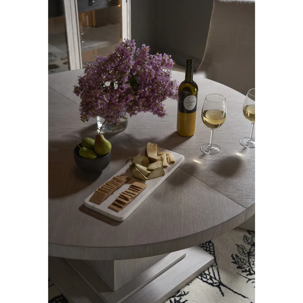 Harley Round Extendable Dining Table - Brown, Oak