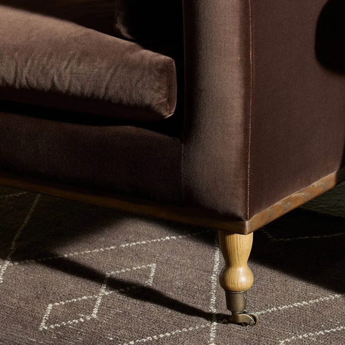 Harlin Chair and a Half - Cocoa, Velvet