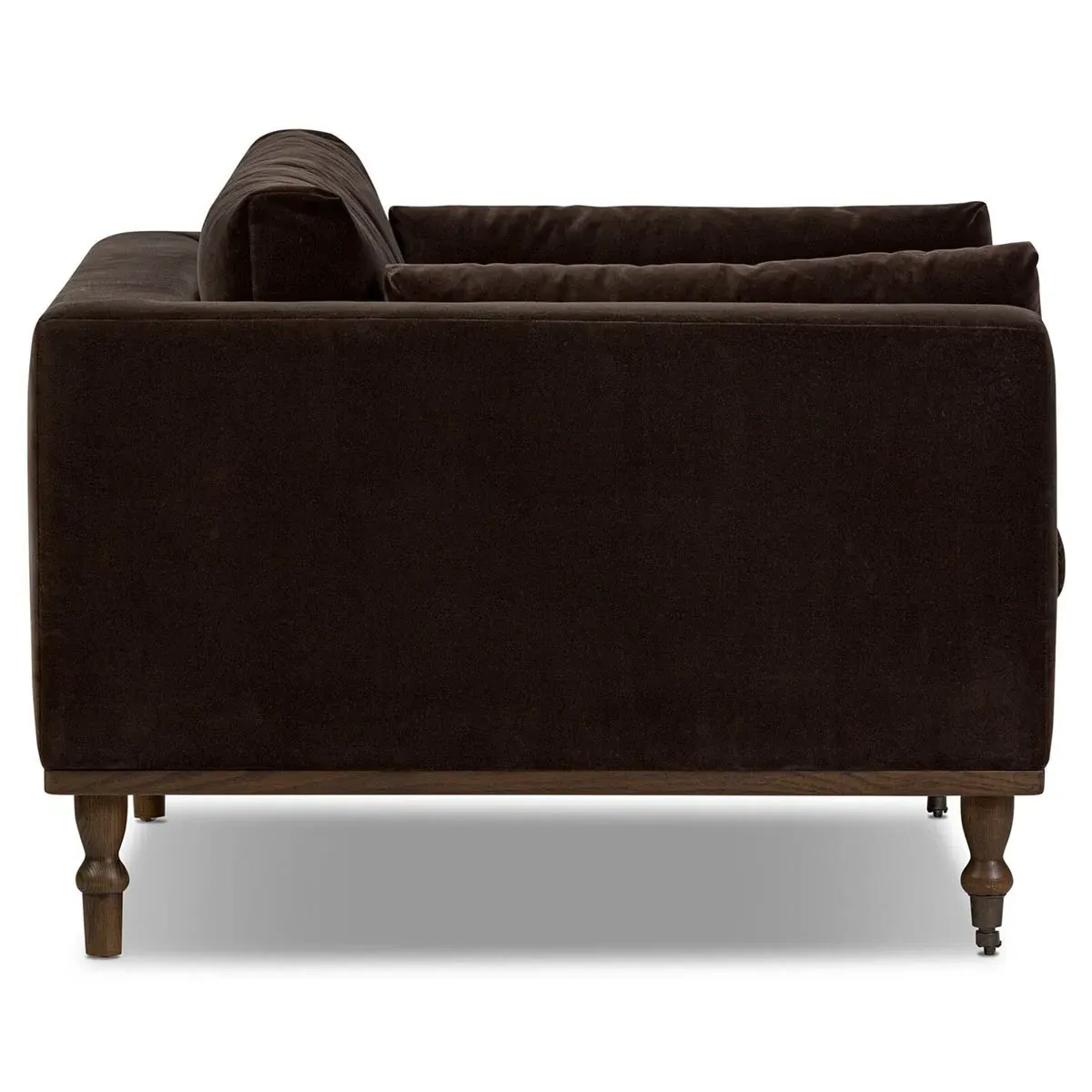 Harlin Chair and a Half - Cocoa, Velvet