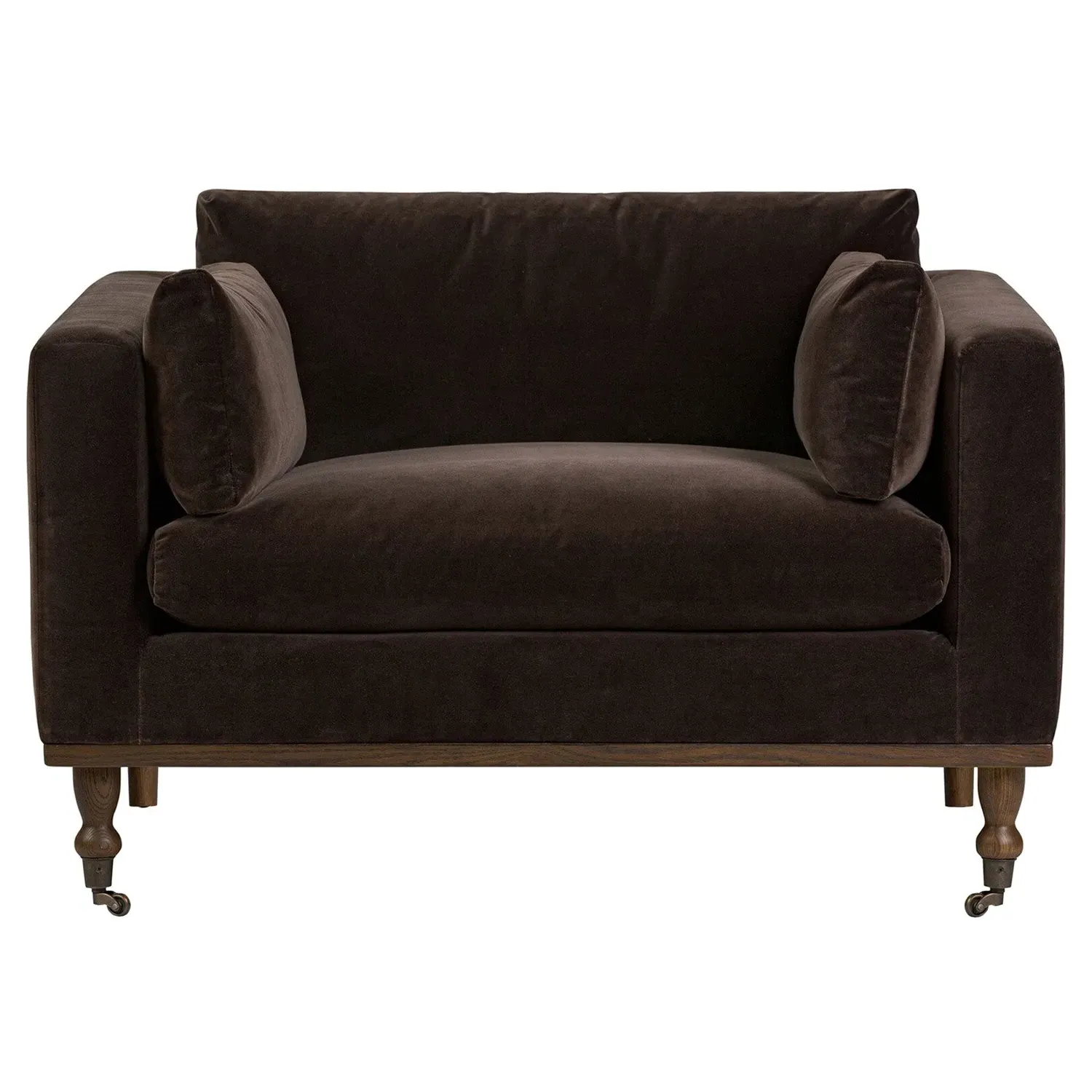 Harlin Chair and a Half - Cocoa, Velvet