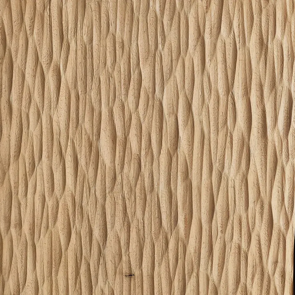 Harlow Carved Wood Media Console - Light Brown, Maple