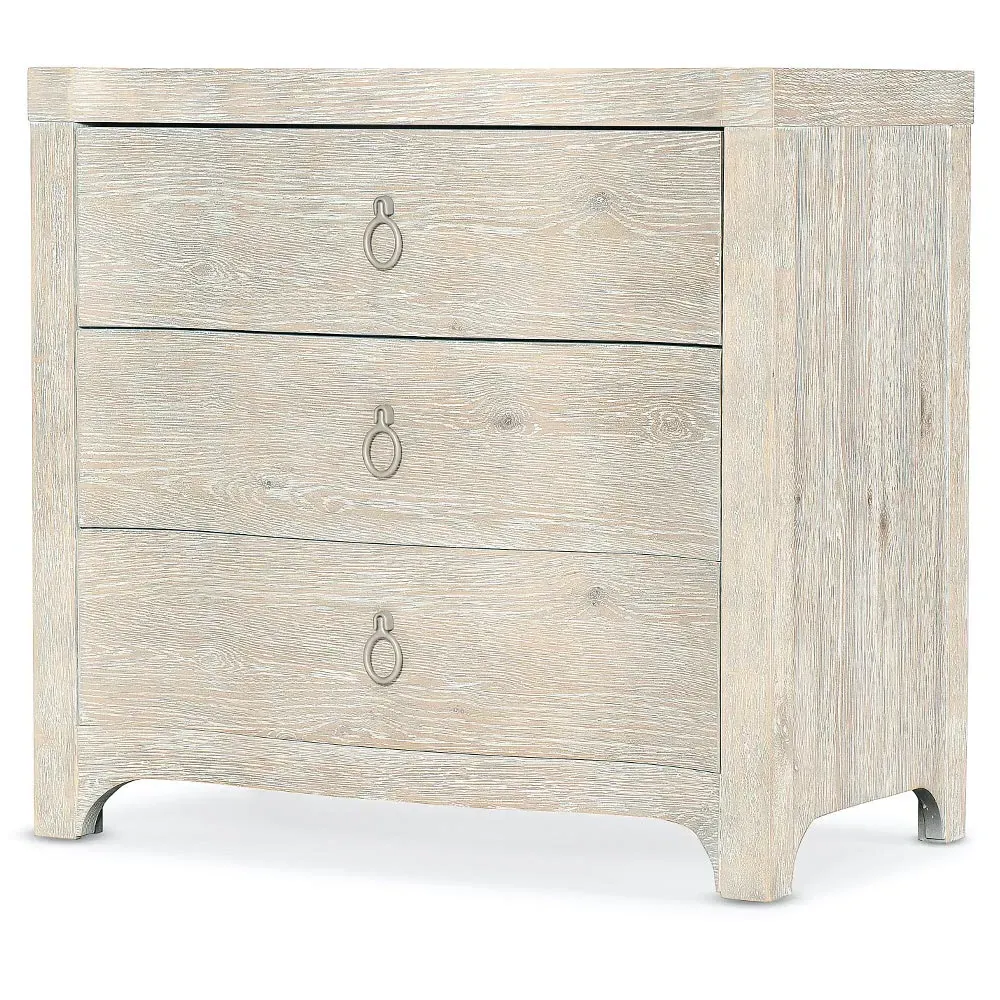 Harmony 3 Drawer Nightstand - Surf Beige, Oak