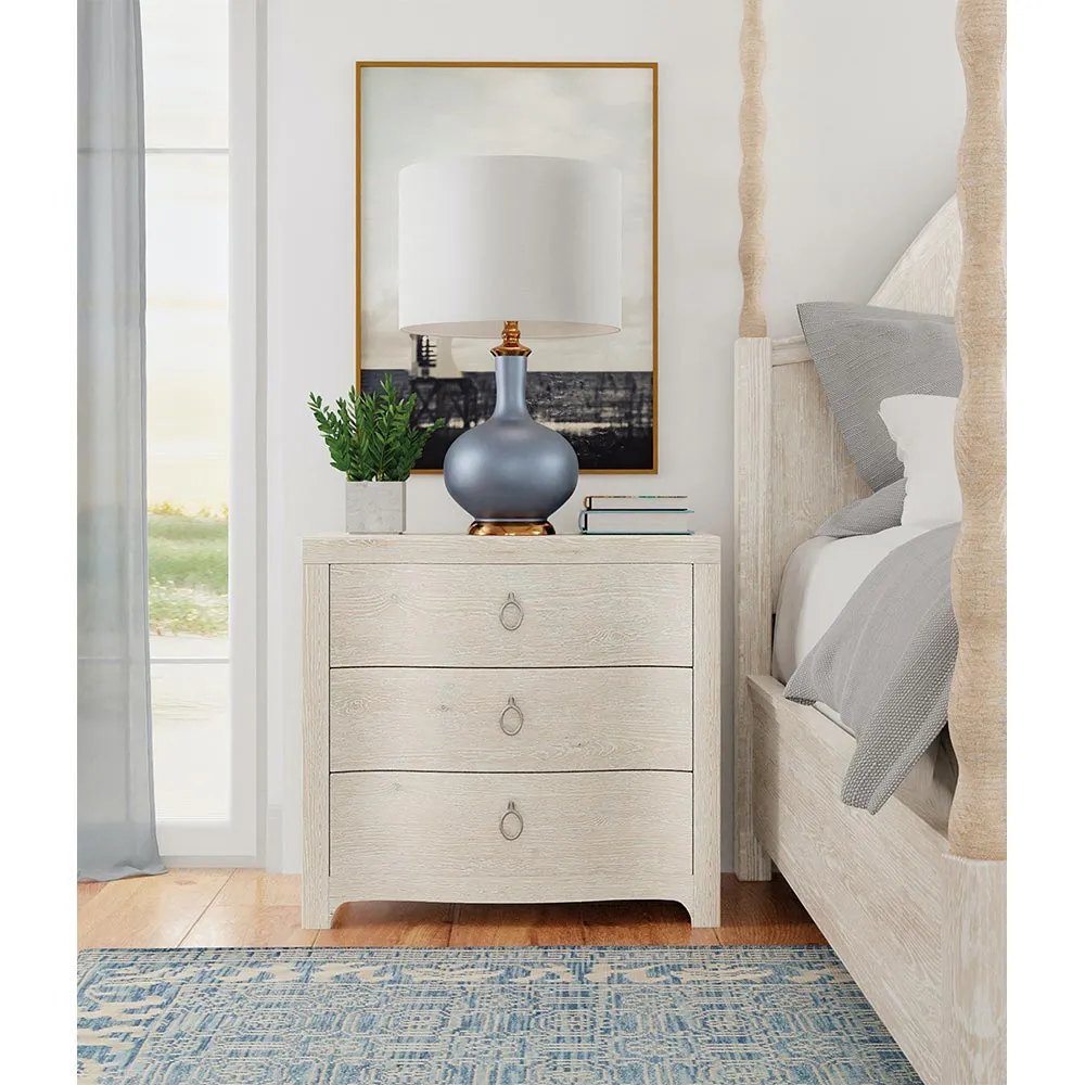 Harmony 3 Drawer Nightstand - Surf Beige, Oak