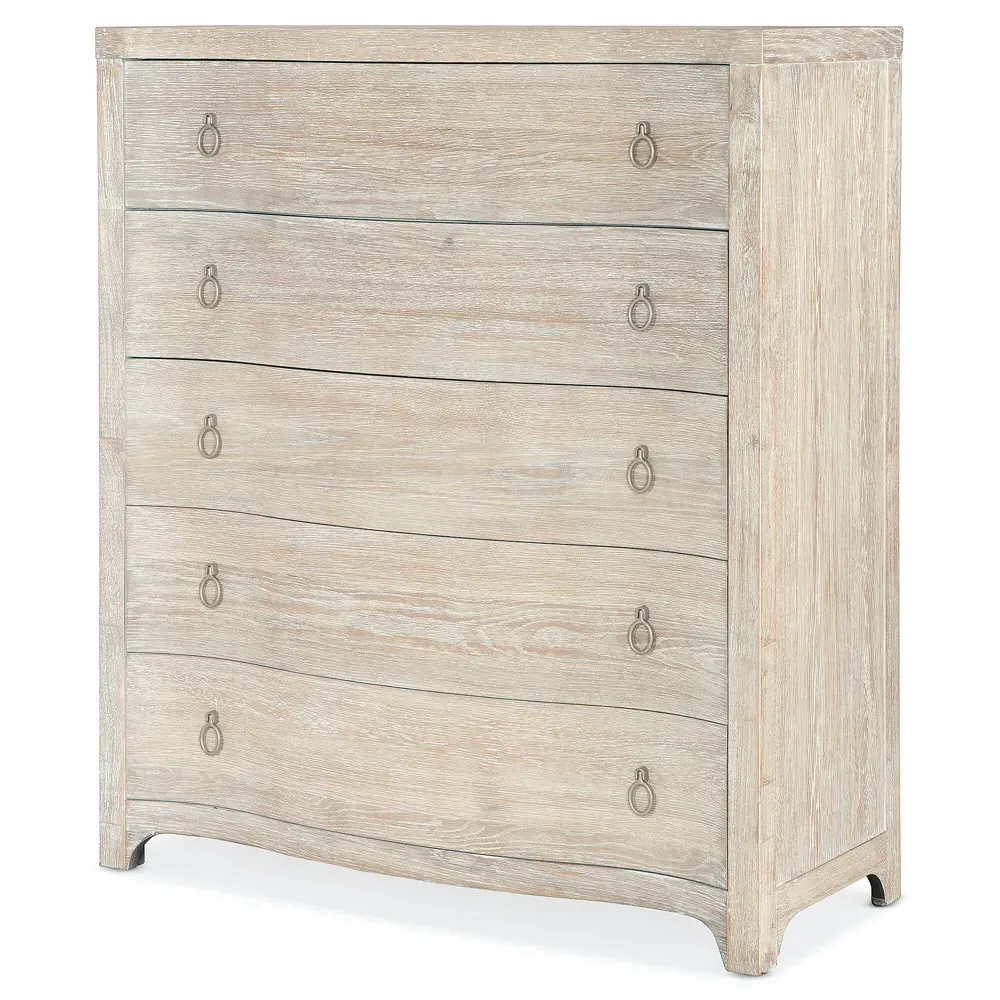 Harmony 5 Drawer Tall Chest Dresser - White, Oak