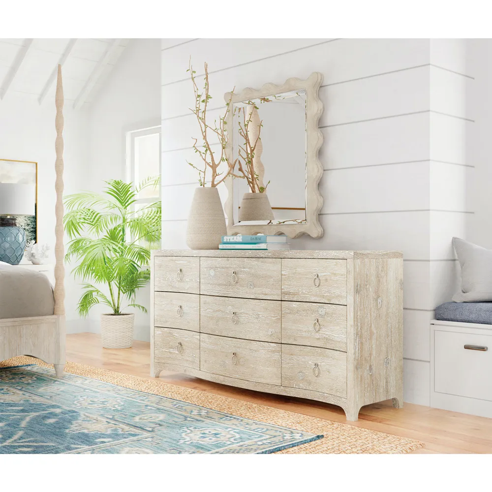 Harmony 9 Drawer Dresser - White, Oak