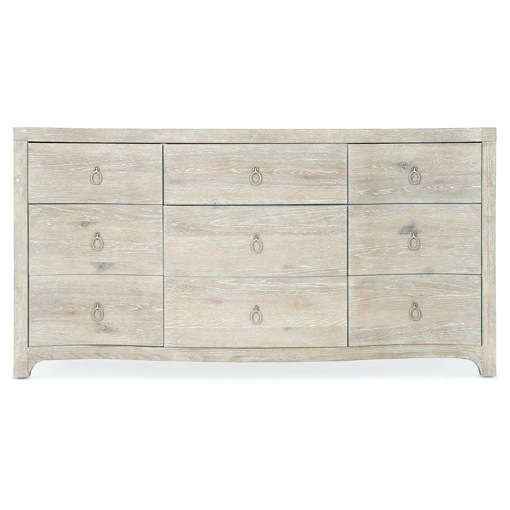 Harmony 9 Drawer Dresser - White, Oak