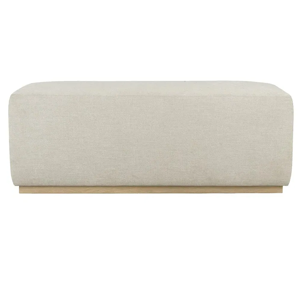 Harper Coastal Beach Bedroom Bench - Beige, Teak image