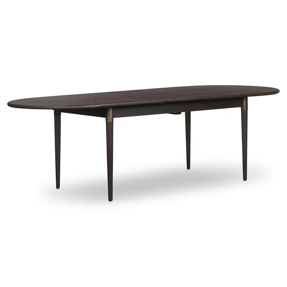 Harper Oval Extendable Dining Table - Black, Mango Wood