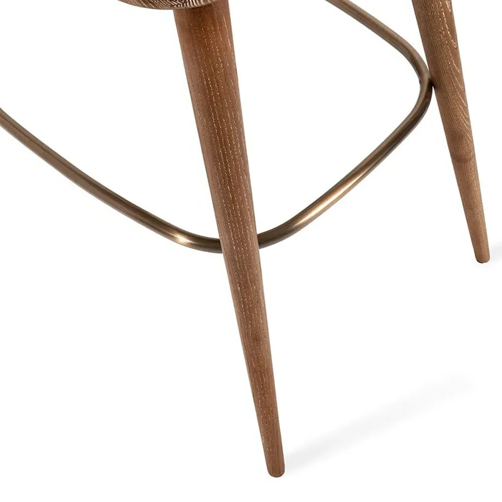 Harper Swivel Counter Stool - Cream, Vegan Leather