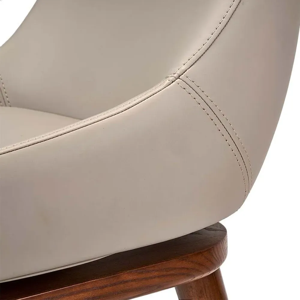 Harper Swivel Counter Stool - Grey, Vegan Leather