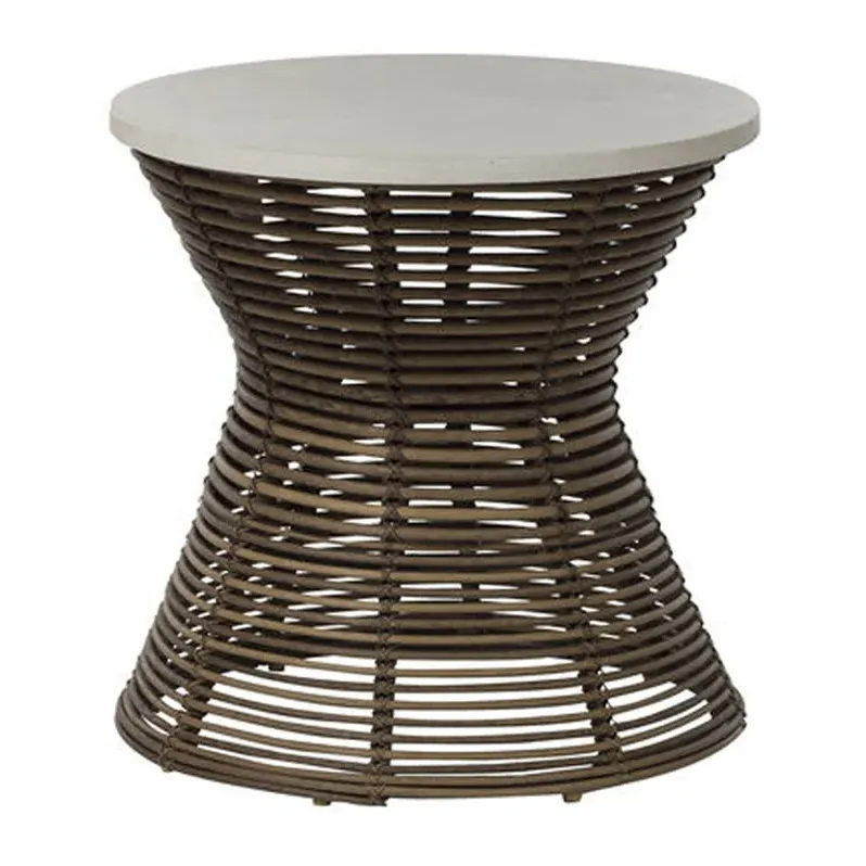Harris N-dura Wicker Outdoor Side Table - Brown