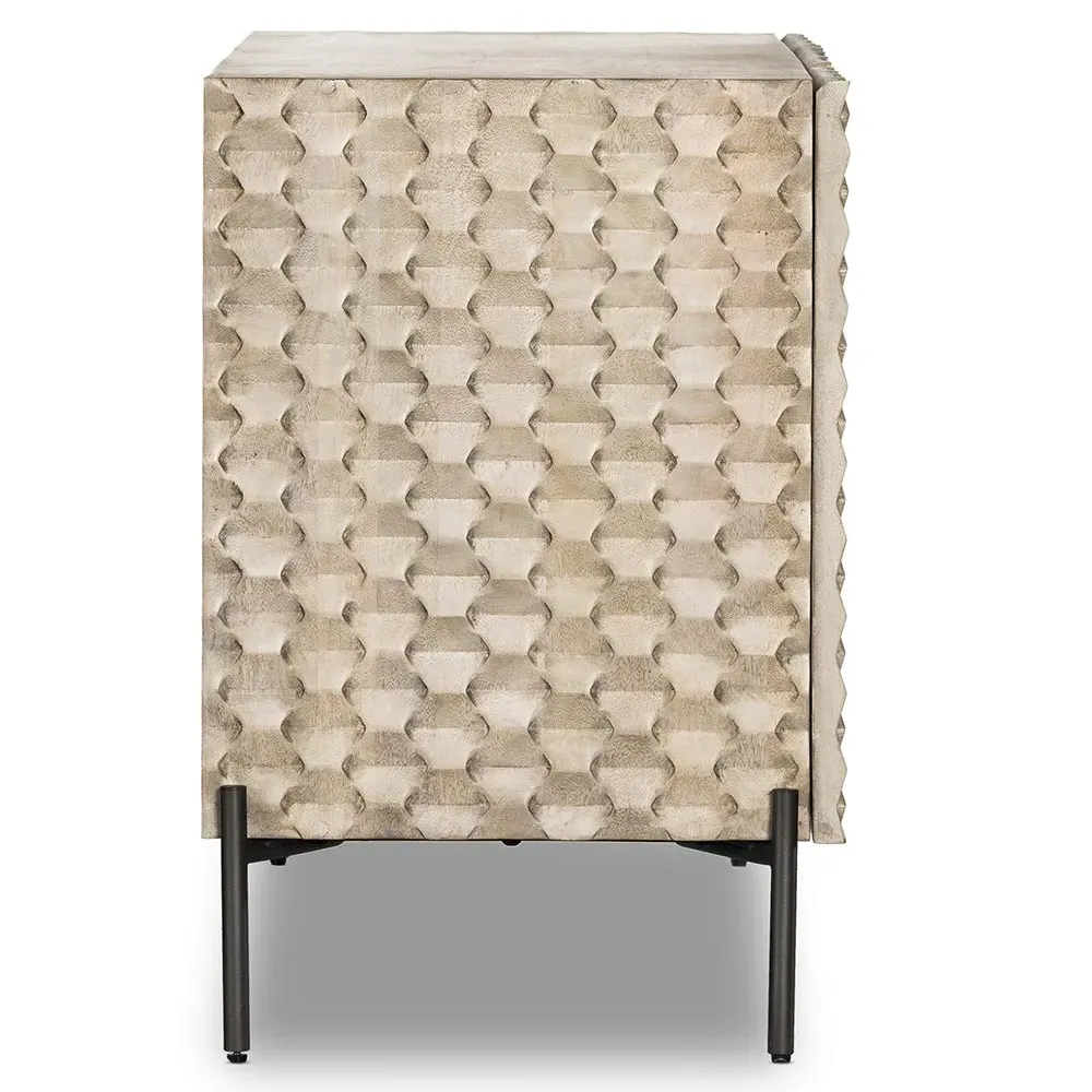 Harrison 48" Media Console - Grey, Mango Wood