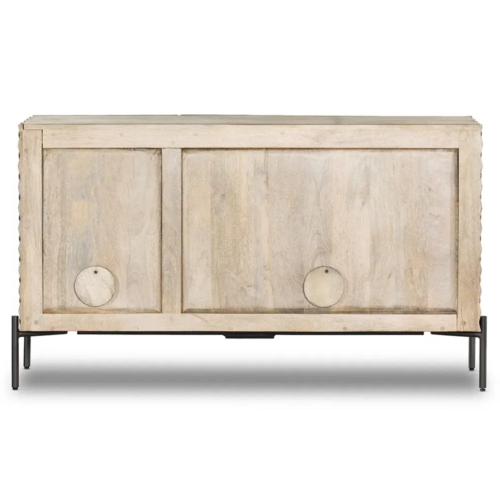 Harrison 48" Media Console - Grey, Mango Wood