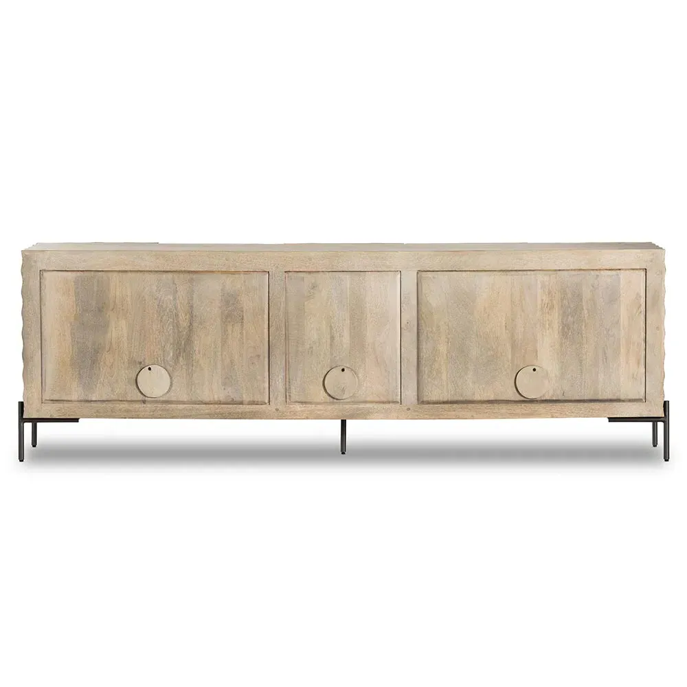 Harrison 82" Media Console - Grey, Mango Wood