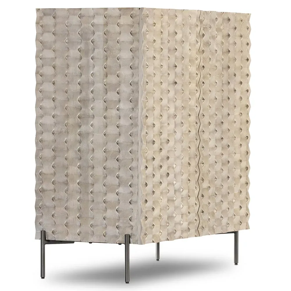 Harrison Bar Cabinet - Grey, Mango Wood