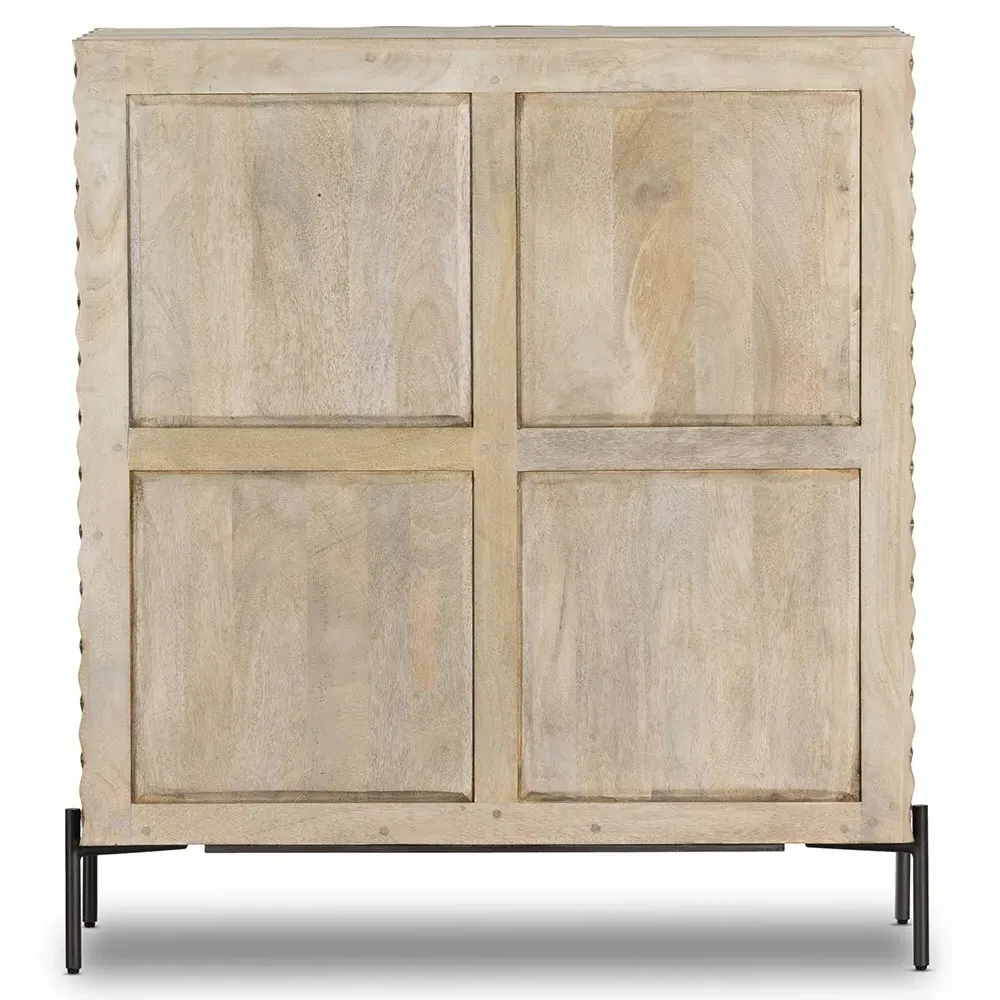 Harrison Bar Cabinet - Grey, Mango Wood