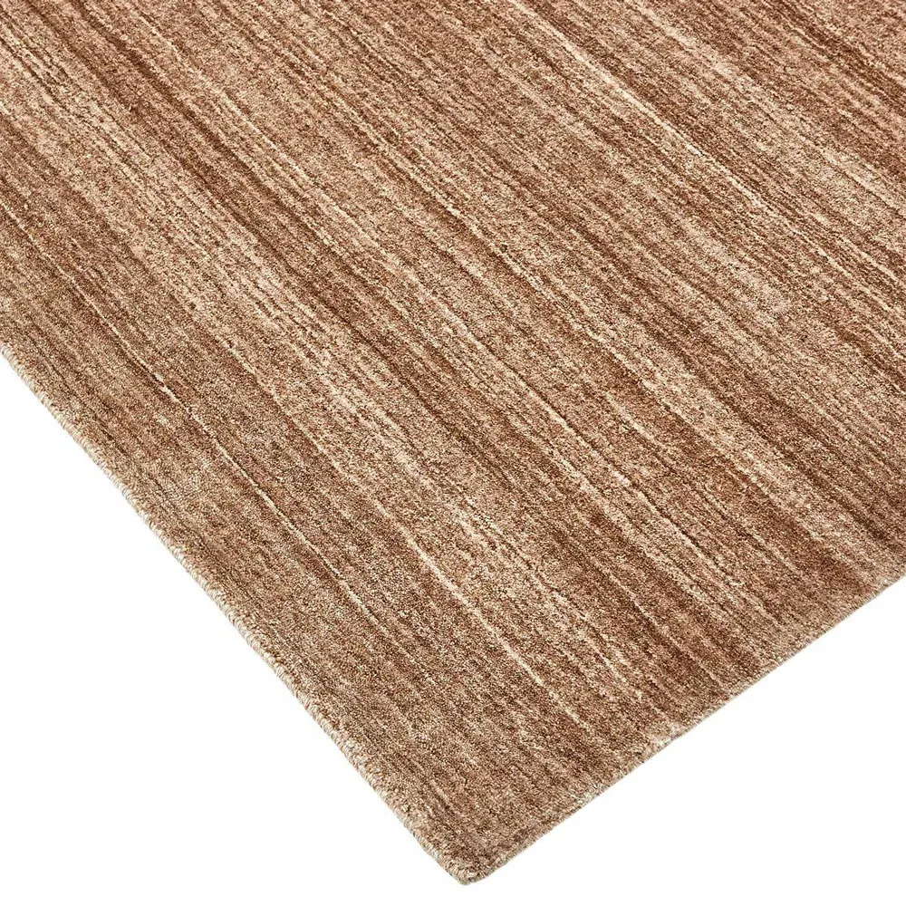 Hartley 10x14 Solid Rug - Caramel Brown, Wool