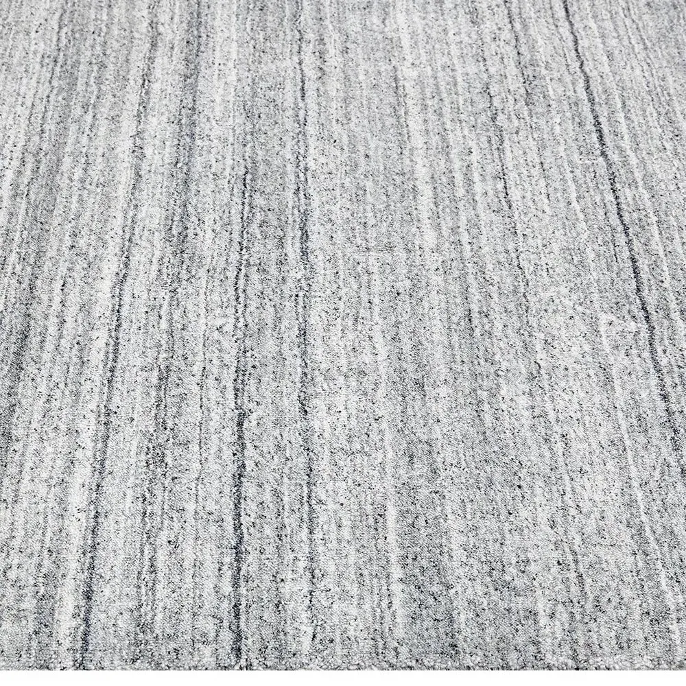 Hartley 10x14 Solid Rug - Heather Grey, Wool