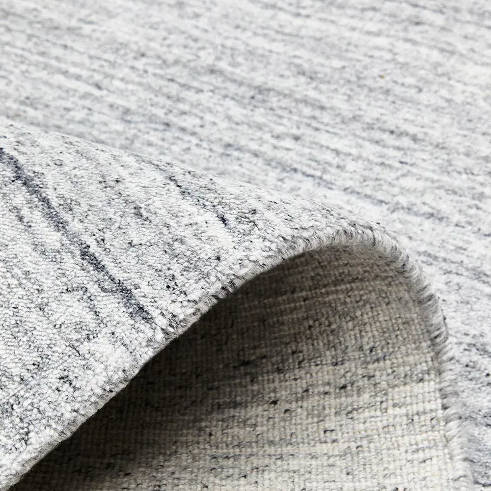 Hartley 10x14 Solid Rug - Heather Grey, Wool