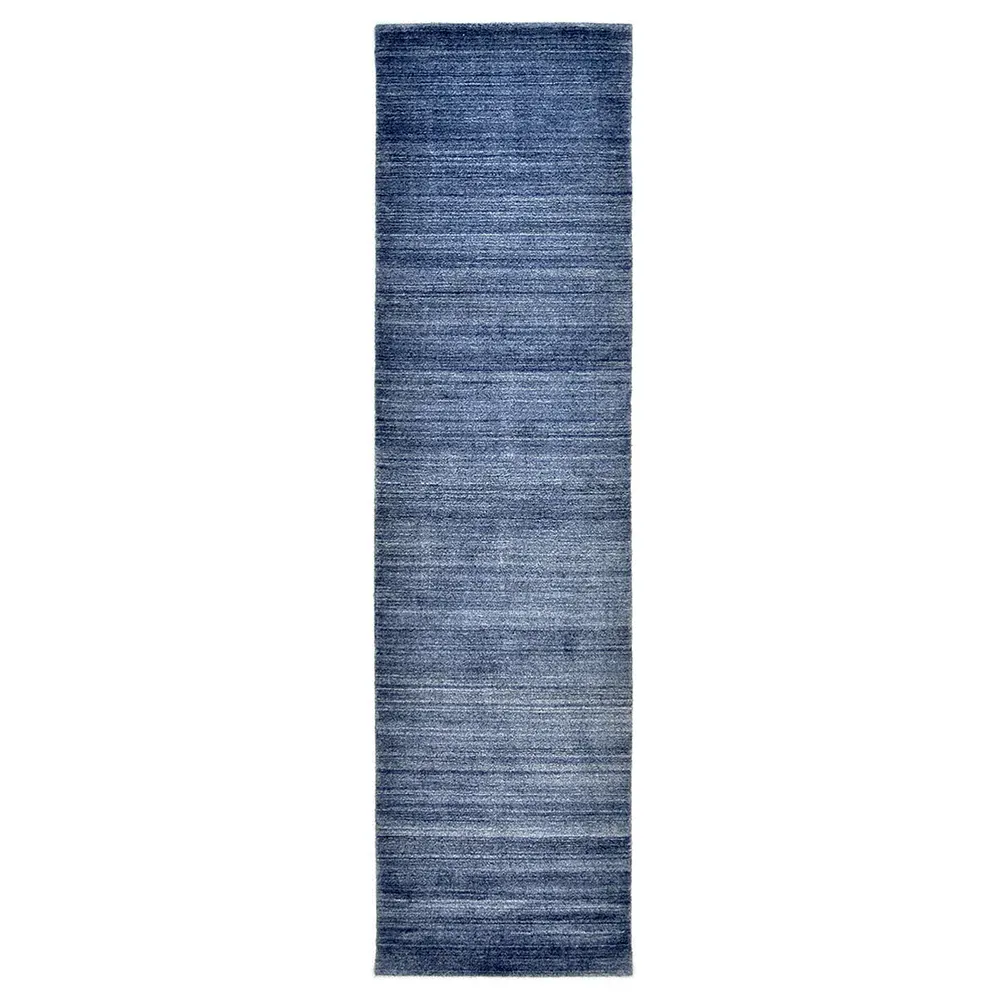 Hartley 2.5x8 Solid Rug - Denim Blue, Wool