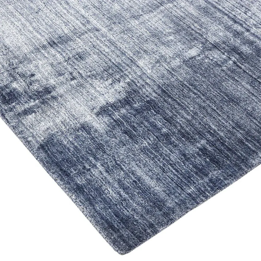 Hartley 3x5 Solid Rug - Denim Blue, Wool