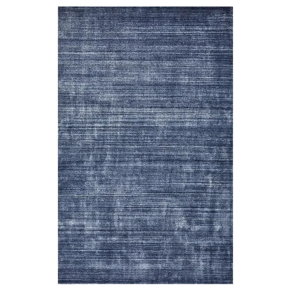 Hartley 3x5 Solid Rug - Denim Blue, Wool